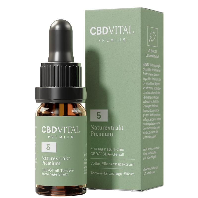 CBD Naturextrakt - Premium Öl 5%