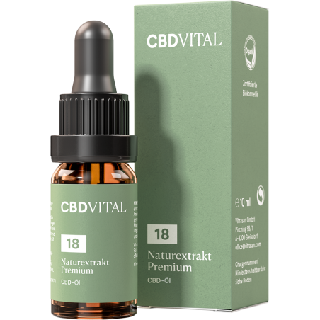 CBD Naturextrakt - Premium Öl 18%